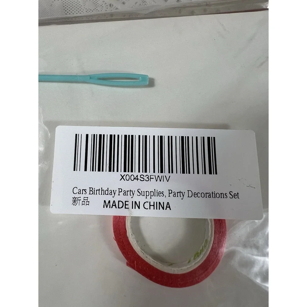 Cars Birthday Decorations Cupcake Toppers, Banner, Balloons, Tablecloth X